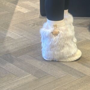 Furry White Winter Boots